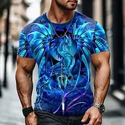 Dragonsword SEABLADE Ruth Thompson-Nina Nylander Men's 3D Dragon T Shirt Short Sleeve T shirt 3D Print Crew Neck Shirt Exaggerated Designer Party Street Casual