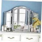 Wall Mirror Tri-Fold Vanity Mirror, 32" x 24" Crushed Diamond Home Decor