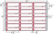 Toyo Print Tack Foam Labels, 15" x 10", 12 Sides (500 Folds per case) R15CP