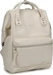 Kah&Kee Leather Backpack Diaper Bag Laptop Travel Doctor Teacher Bag For Women Man