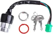Ignition Key Switches for Suzuki GN 125 Motorcycle Lock Ignition Switch with Keys 6-Wire On/Off Ignition Barrel Key Switch