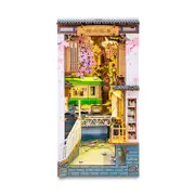 Robotime Rolife Sakura Densya 3D Wooden DIY Miniature House Book Nook TGB01