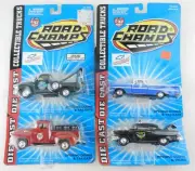 ROAD CHAMPS Lot of 4 ~ COLLECTIBLE TRUCKS/POLICE ~ 1/43 Die Cast ~ NEW ~ T203B