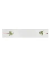 [MAINE & CRAWFORD] St Barts Palm Print Table Runner Mat in White