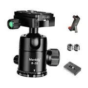 Ball Head for Shooting Stick Tripod, CNC Metal Aluminum Clamp Rest Head for