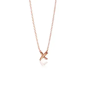 Tiffany&Co. 塗鴉X符號18K玫瑰金項鍊