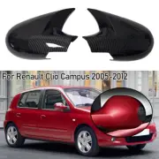 For Renault Clio Campus 2005-2012 Carbon Fiber Rearview Mirror Cover Cap Trims (for: Renault)