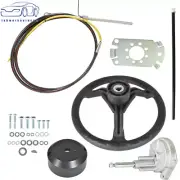US For Marine Engine Turbine Steering System 10FT SS13710 Boat Cable With Wheel