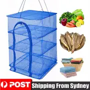 3 Tiers Air Drying Net Vegetable Dehydrator Fruit Meat Fishing Jerky Food Beef A