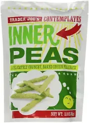 Trader Joe's 3.3oz CONTEMPLATES INNER PEAS Crunchy Baked Green Pea Snack BB 3/25