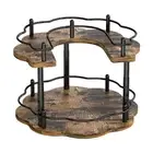 Turntable Tray 2 Layer Rotating Lazy Susan Turntable for Bathroom Cabinet