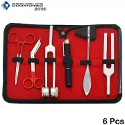 6 Tuning Fork C 256 512Taylor Hammer Penlight Bandage Scissors Hemostat Forceps