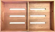 F.e.s.s. Fess Storage versatility Cedar Tray with Adjustable Divider