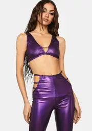 [SIMMI] Purple Flare Pants Set