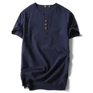 summer Men V-neck print T-shirts brand tee cotton clothes男T