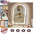 Hollywood Style Large Makeup Mirror with 5X Magnification & Smart Touch - White