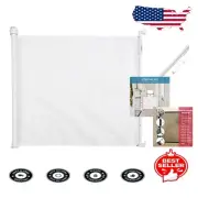 Easy Install Retractable Baby Gate - 55 Inch Wide Dog Barrier for Homes