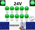 10 x Green 24V B22 1W LED Bubble Globe Frosted Green Lens sign party (10pcs)