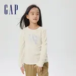 GAP 女童裝 LOGO可愛內搭長袖T恤-象牙白(461427)