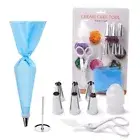 10Pcs Cupcake Piping Tip Cake Decorating Kits Reusable Piping Bags and Tip Set