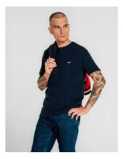 [Gant] Textured T-Shirt in Evening Blue