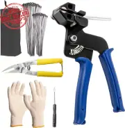 Metal Zip Ties Tool Stainless Steel Cable Tie Gun with 200PCS Self Locking
