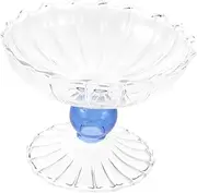 UTHCLO Elegant Glass Fruit Plate Food Serving Fruit Bowl Trifle Bowl Reusable Dessert for Home Party