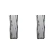 2x Ecology Borosilicate Elegant Tableware Glass Aurora Carafe 1.5L/27cm Smoke
