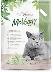Cat&rina MeVeggy 7.5L Cat Litter Durable Natural Clumping Sand Disposable in Organic or Toilet Neutralises Odours and Does Not Stick to Paws and Fur