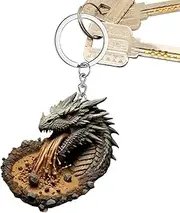 Dragon Keychain Pendant Decor,Women Men Breathing Dragon Creative Keychain | School Traveling Dating Novelty Backpack Ornament for Classmates, Family