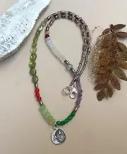 New sterling silver gemstones Artisan Sundance Charm Handmade jewelry Necklace