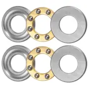 F7-15M Thrust Ball Bearing 7x15x5mm Brass with Washers ABEC3 2pcs