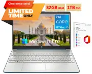 2024 HP Laptop Notebook 15 FHD 12th Gen Intel i5 32GB RAM 1TB SSD WinPro Office