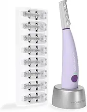 Michael Todd Beauty - Sonicsmooth Dermaplaning Tool - 2 in 1 Peach Fuzz Facial Hair Removal for Women - Dermaplane & Face Exfoliation w/ 8 Week Supply