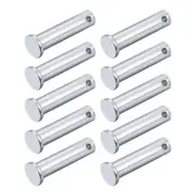 Clevis Pins (10mmx35mm) 12Pcs, Single Hole Flat Head Carbon Steel Fastener Pin