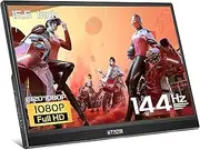 15.6 Inch 144Hz Portable Monitor, 1080P FHD Portable Gaming Monitor with HDR, External Second Screen for Laptop, PC, PS5, Xbox, Switch, Built-in Speaker and Stand