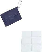 Angel Smile Royal School RSTC2022005 Tissue Case, Mini Tissue Set, Satin Navy Tissue Case (Small) & Mini Tissue (6 Pieces), 2-Piece Set, Girls, Large and Small, navy, 大小