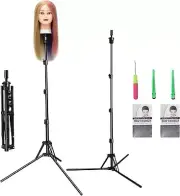 Mannequin Head Stand, Upgrade Foldable Wig Stand Tripod for Cosmetology...