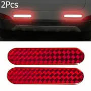 2x Red Reflective Safety Warning Strip Tape Car Accessories Door Bumper Sticker (for: Peugeot)