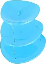 NAMOARLY Cake Stand Tray Tray Perfume Display Stand Display Shelf Riser Cake Rack Desserts Holder Shelf Risers Blue Plastic