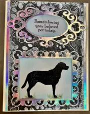 SYMPATHY "Remembering Your Beloved Pet" - DOG - handmade MIXED MEDIA card by DEE