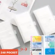 240 Pocket Business Card Holder Name ID Credit Travel Book Wallet Organiser·~