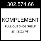IKEA KOMPLEMENT Pull-out Shoe Shelf White 29 1/2x22 7/8" 302.574.66