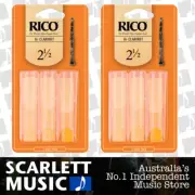 2x Rico Bb Clarinet Reeds 3 Pack Reed Size 2.5 / 2 1/2 RCA0325 3PK