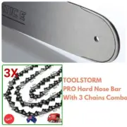 36” CHAINSAW HARD NOSE BAR & 3 CHAINS 3/8 063 115DL Baumr-AG CHAINSAW SX92 92CC