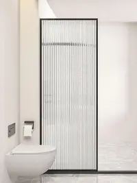 在飛比找Yahoo!奇摩拍賣優惠-整體淋浴房玻璃門衛生間玻璃隔斷浴屏家用浴室屏風廁所防水一字型