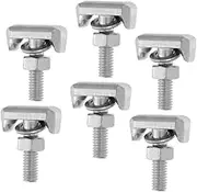 Cabilock 6pcs Car Battery Terminal Nuts Stainless Steel Screws T-bolt Set for Automotive Replacement Parts
