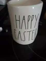 RAE DUNN candle by Magenta - "HAPPY EASTER" CERAMIC CANDLE - GARDENIA