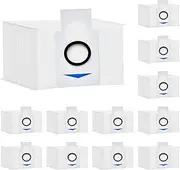 12 Pack Dust Bags Compatible with ECOVACS DEEBOT X1 OMNI Turbo T10 T20 Omni T20/T20 Max/T20 Pro/X&T Series Robot Vacuums,4-Layer Filtration Design Disposable Replacement Vacuum Bags