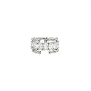 Zircon Ring Bamboo Joint Design Adjustable Fashion Jewelry Finger Band